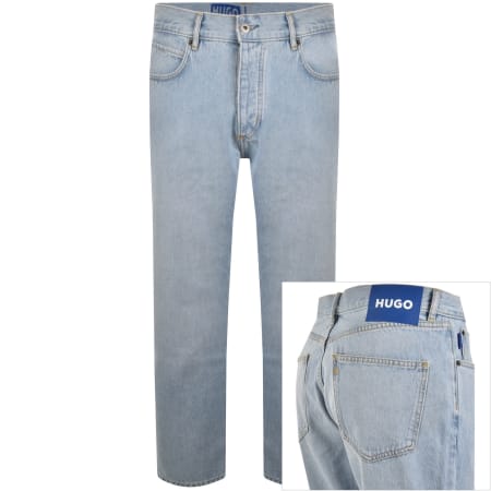 Product image for HUGO Blue Straight Fit Jonah Light Wash Jeans