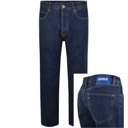 Product image for HUGO Blue Straight Fit Jonah Mid Wash Jeans
