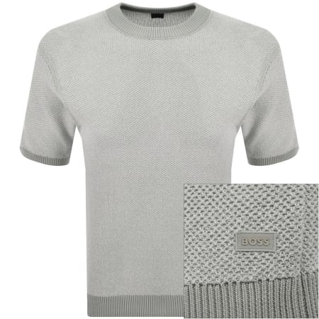 Product image for BOSS Kantonio Short Sleeve Jumper Grey
