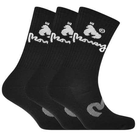 Product image for Money 3 Pack Sport Socks Black