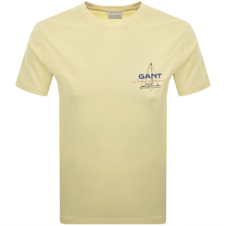 Product image for Gant Graphic Short Sleeve T Shirt Yellow