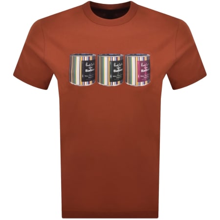 Product image for Barbour X Paul Smith Tinned T Shirt Orange