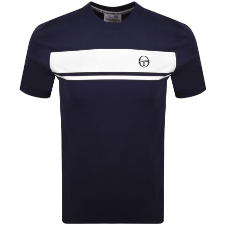 Product image for Sergio Tacchini Logo T Shirt Navy