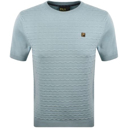 Product image for Fila Textured Knit T Shirt Blue