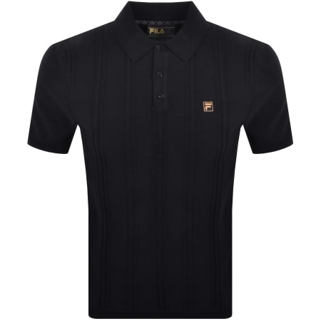 Product image for Fila Barns Textured Knit Polo T Shirt Black