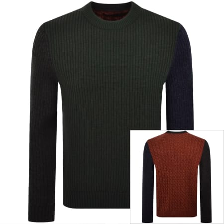 Product image for Barbour X Paul Smith Cable Knit Jumper Green