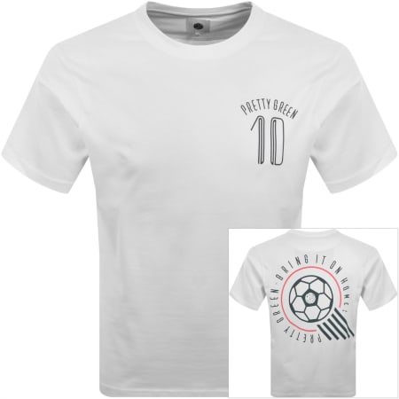 Product image for Pretty Green Outro Football T Shirt White