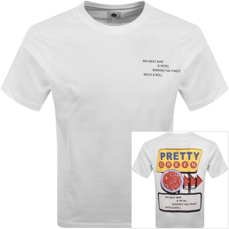 Product image for Pretty Green Big Beat Hotel T Shirt White