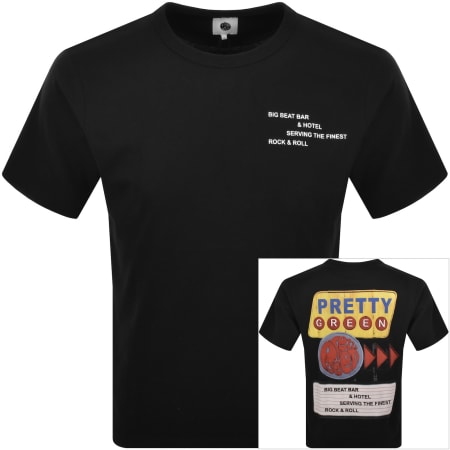 Product image for Pretty Green Big Beat Hotel T Shirt Black