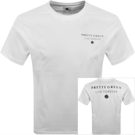 Product image for Pretty Green Refractive T Shirt White