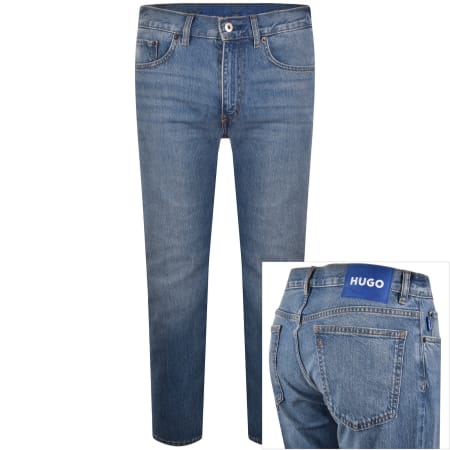 Product image for HUGO Blue Ash Mid Wash Slim Fit Jeans Blue