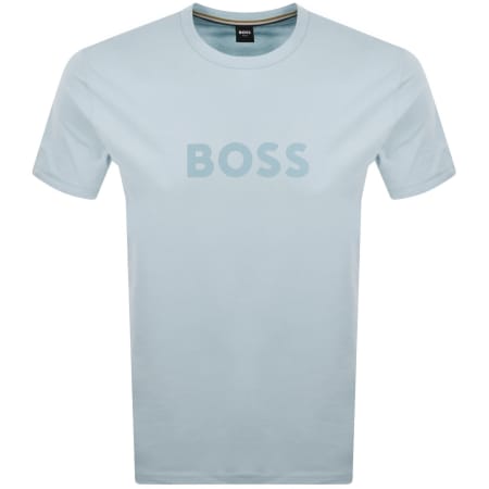 Product image for BOSS Beachwear Logo T Shirt Light Blue
