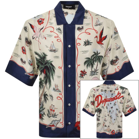 Product image for DSQUARED2 Aloha Souvenir Shirt Off White