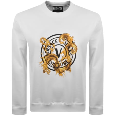 Product image for Versace Jeans Couture Logo Sweatshirt White