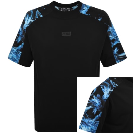 Product image for Versace Jeans Couture Contrast Print T Shirt Black