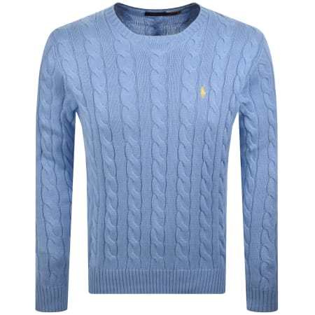 Product image for Ralph Lauren Driver Crew Neck Knit Jumper Blue