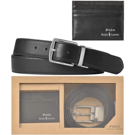 Product image for Ralph Lauren Belt And Card Holder Gift Set Black