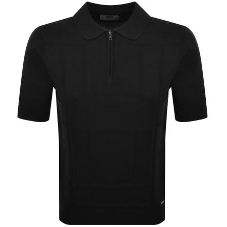Product image for Luke 1977 Elgin Knit Check Polo Black