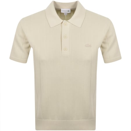Product image for Lacoste Knit Polo Shirt Cream