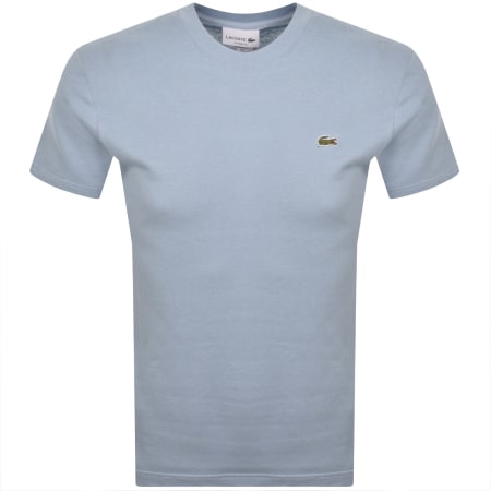 Product image for Lacoste Crew Neck Pique T Shirt Light Blue