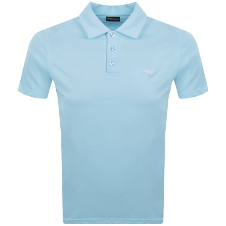 Product image for Emporio Armani Short Sleeved Polo T Shirt Blue