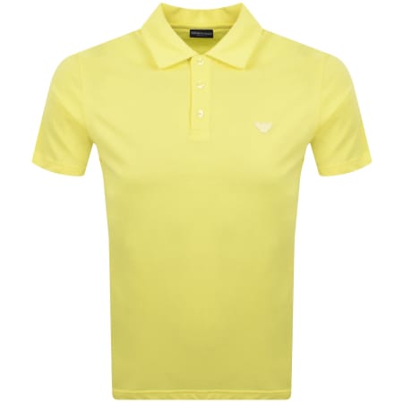 Product image for Emporio Armani Short Sleeved Polo T Shirt Yellow
