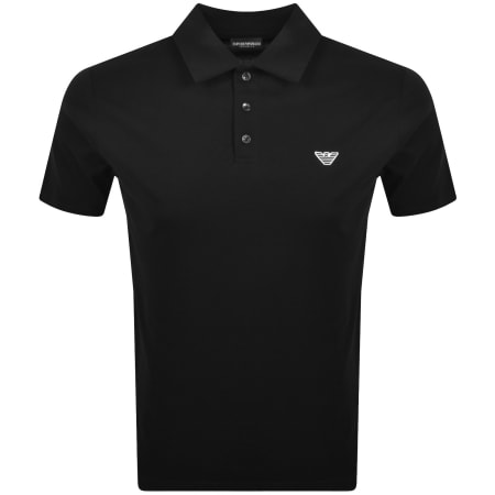 Product image for Emporio Armani Short Sleeved Polo T Shirt Black