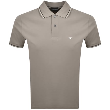 Product image for Emporio Armani Short Sleeved Polo T Shirt Grey