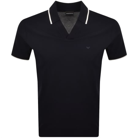 Product image for Emporio Armani Short Sleeved Polo T Shirt Navy