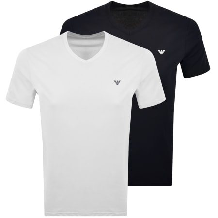 Product image for Emporio Armani 2 Pack V Neck T Shirts