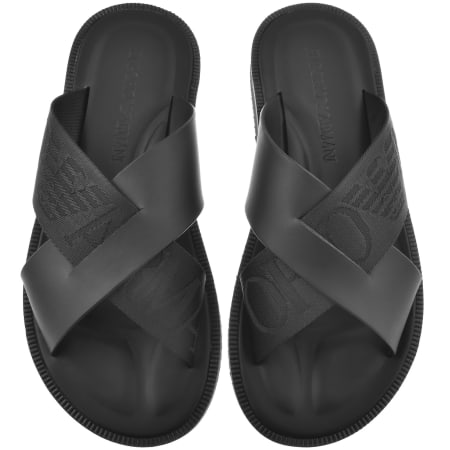 Product image for Emporio Armani Leather Sandals Black