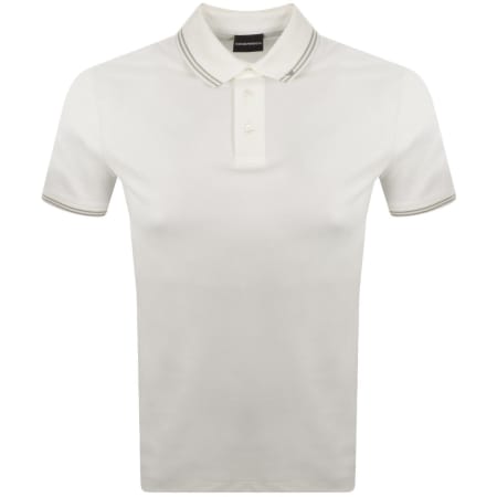 Product image for Emporio Armani Short Sleeved Polo Off White