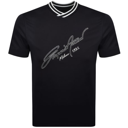Product image for Emporio Armani Logo T Shirt Navy