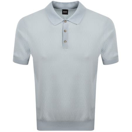 Product image for BOSS Lurazio Knit Polo Light Blue