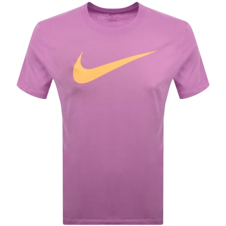 Product image for Nike Crew Neck Icon Swoosh T Shirt Pink