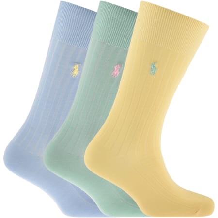 Product image for Ralph Lauren 3 Pack Socks Yellow