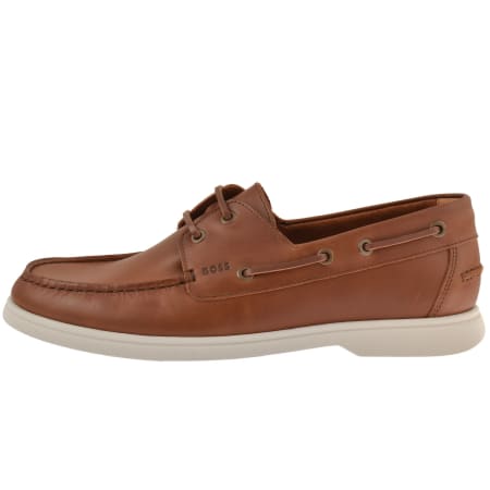 Product image for BOSS Sienne Leather Loafers Medium Brown