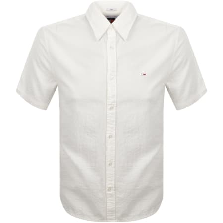 Product image for Tommy Jeans Seersucker Shirt Ancient White