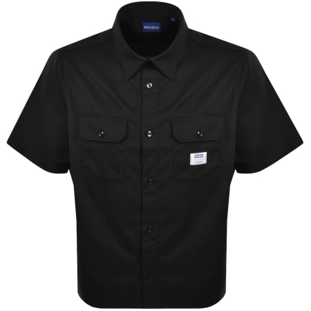Product image for HUGO Blue Short Sleeve Ekyno Shirt Black