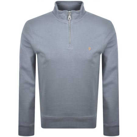 Product image for Farah Arnold Quarter Zip Sweatshirt Blue