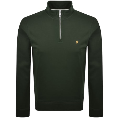 Product image for Farah Arnold Quarter Zip Sweatshirt Green