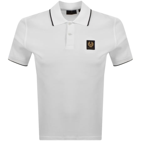 Product image for Belstaff Tipped Polo T Shirt White