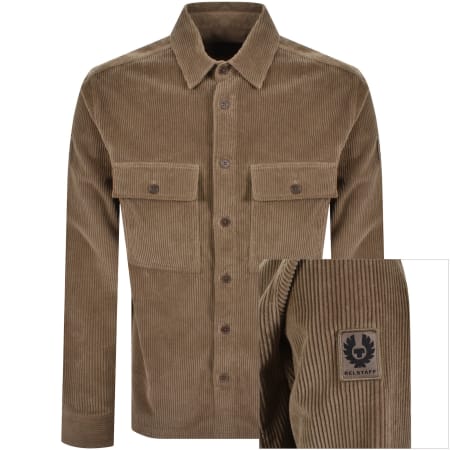 Product image for Belstaff Ravine Corduroy Overshirt Brown