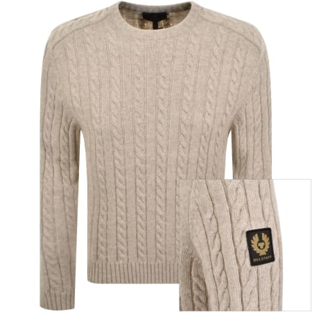 Product image for Belstaff Westport Crewneck Jumper Beige