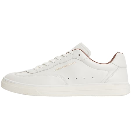 Product image for Tommy Hilfiger Lux Leather Trainers White
