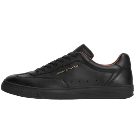 Product image for Tommy Hilfiger Lux Leather Trainers Black