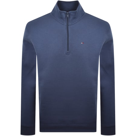 Product image for Tommy Jeans Quarter Zip Sweatshirt Blue