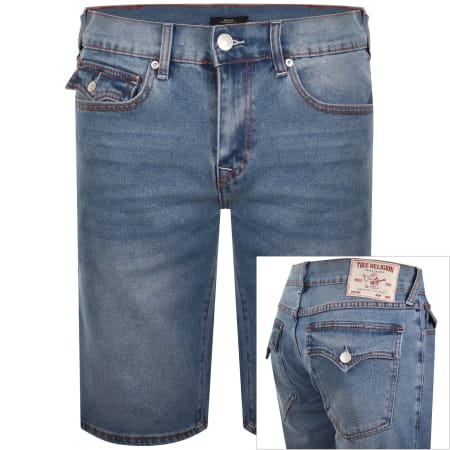Product image for True Religion Rocco SN Flap Light Wash Shorts Blue