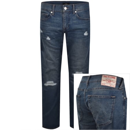 Product image for True Religion Ricky Rip Repair Straight Jeans Blue