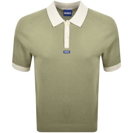 Product image for HUGO Blue Siablo Knit Polo Green